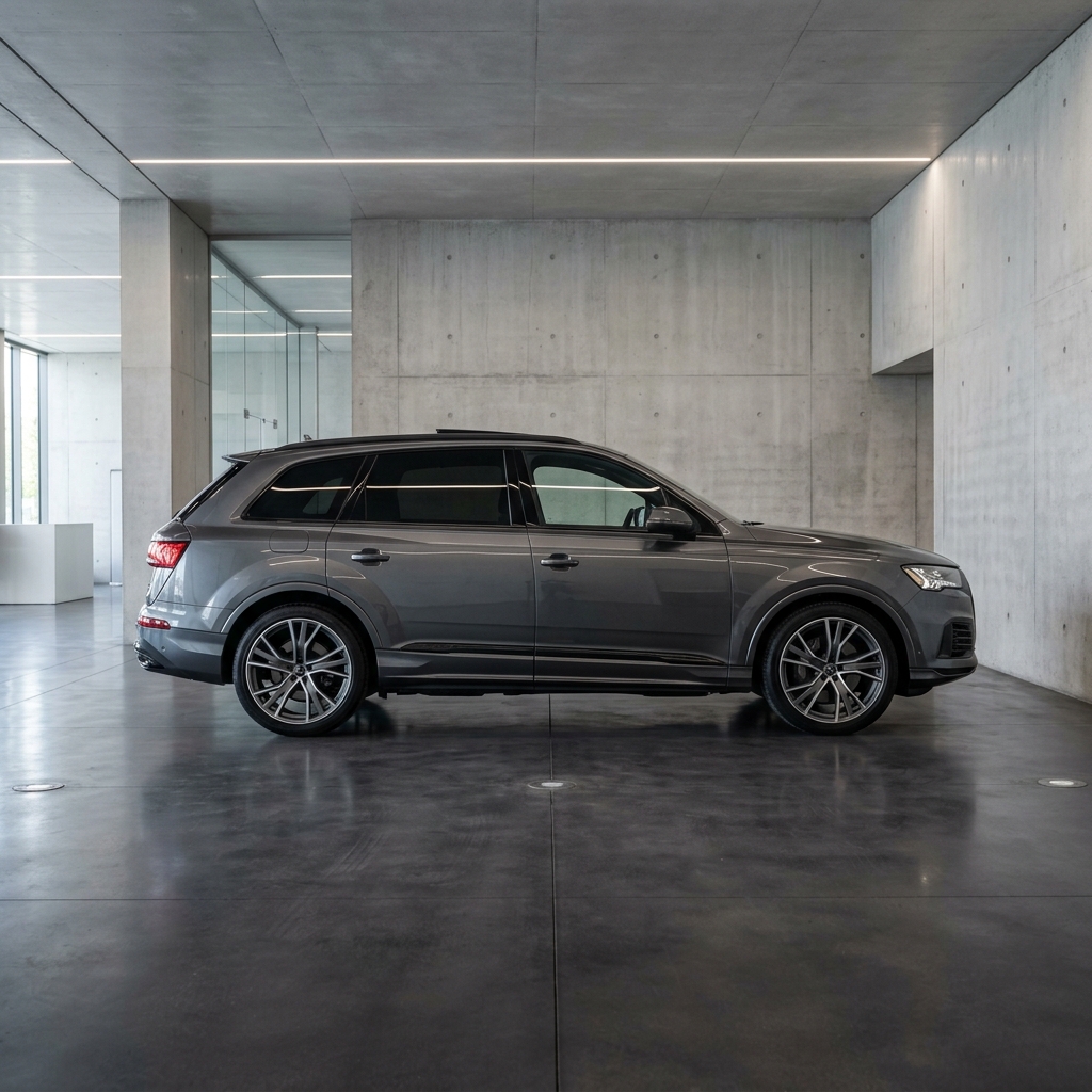 Dark Grey Audi Q7 luxury SUV