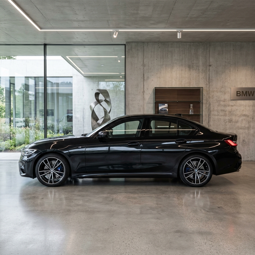 Black BMW 3 Series premium sedan